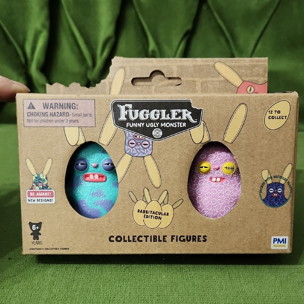 Fuggler Easter Ugly Monster Rabbitacular Collectible Figures - Teal & Purple